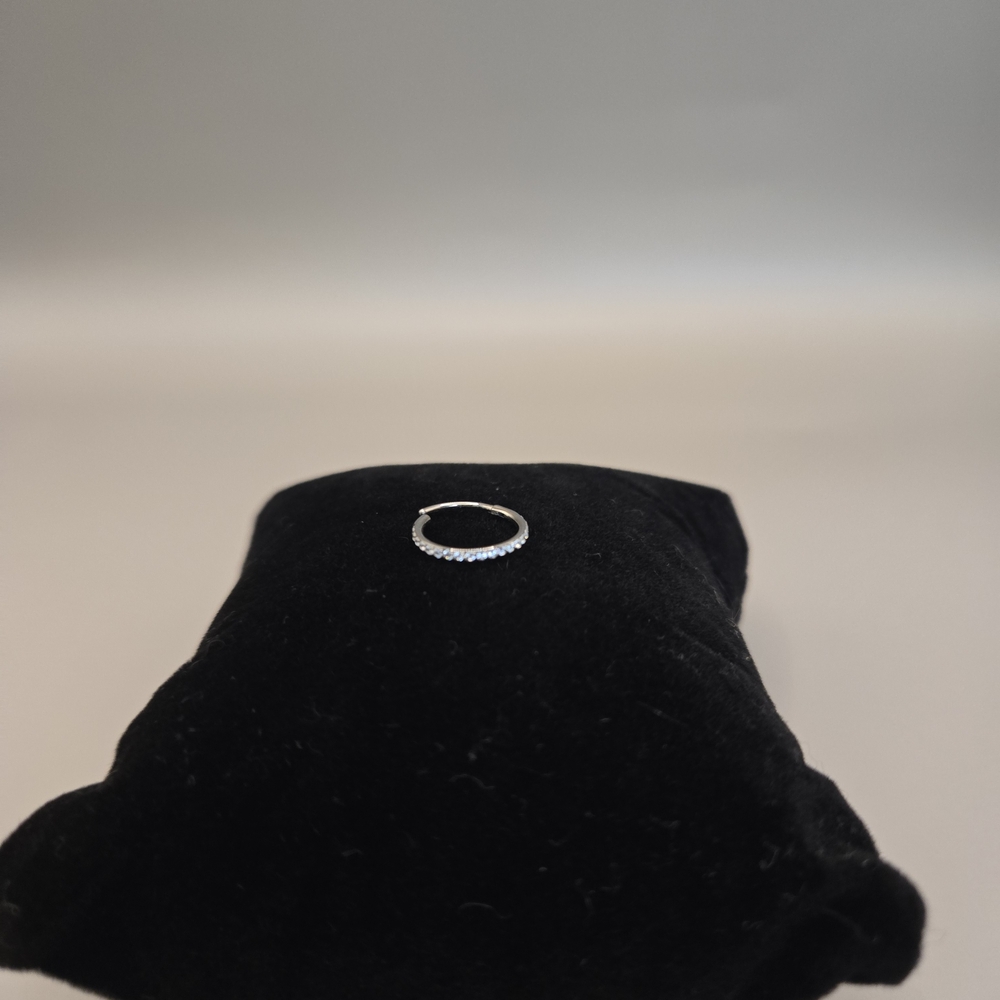 Nose Ring with Silver Accents Surgical Steel. - Picture 2 of 4